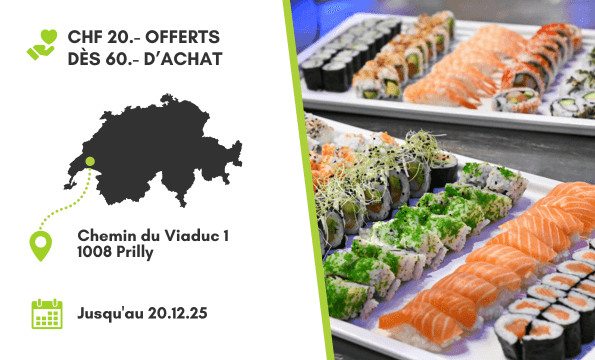 BUFFET ASIATIQUE À GOGO | CHF 20.- offerts